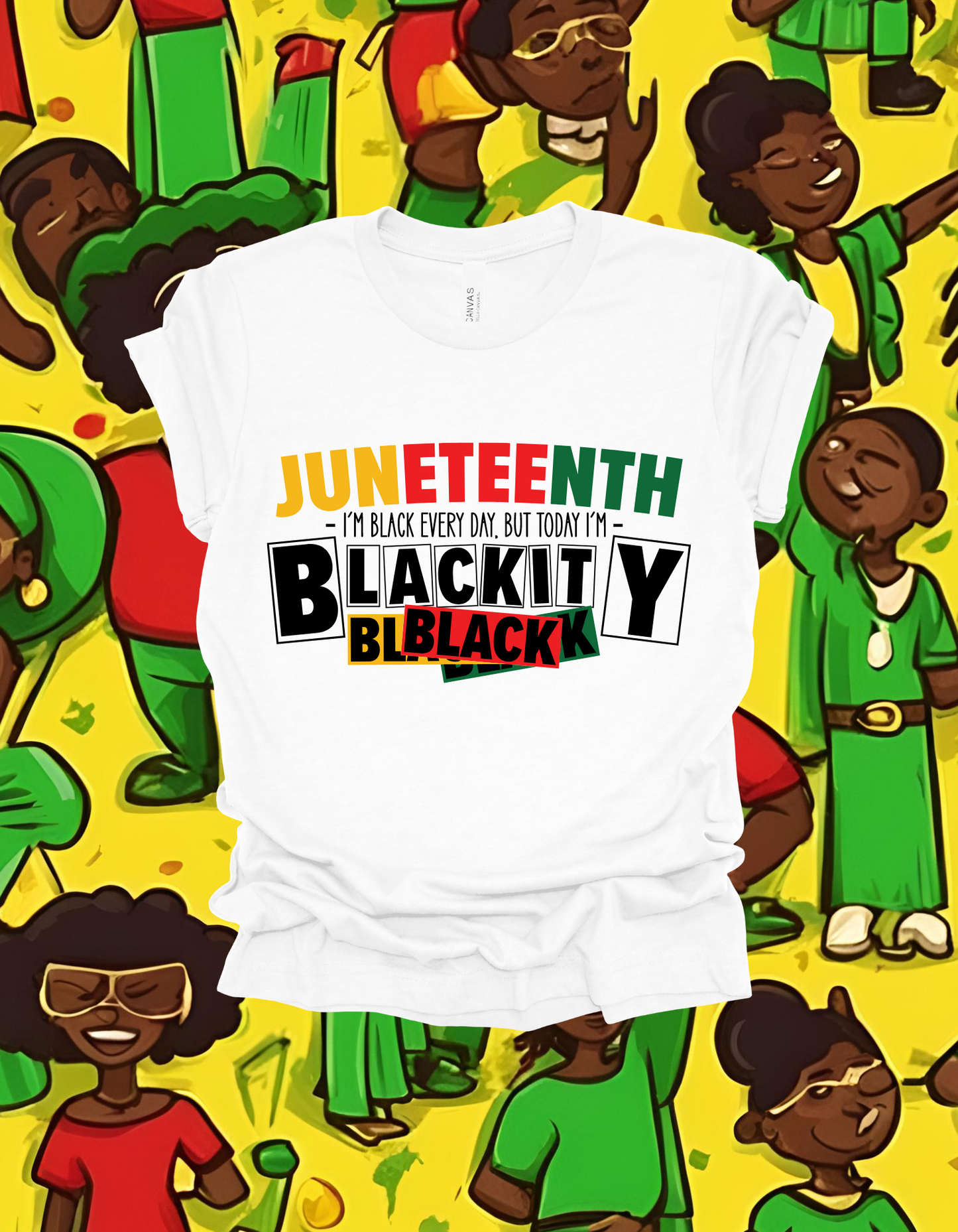 'Blackity Black Juneteenth' Shirt Sleeve Shirt