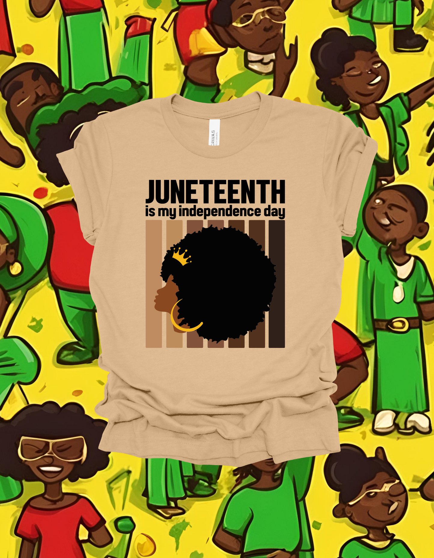 Juneteenth Afro Queen Short Sleeve Shirt