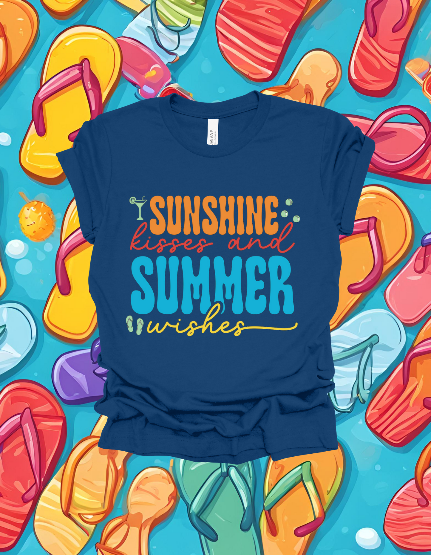 'Sunshine kisses & Summer Wishes' Short Sleeve Shirt