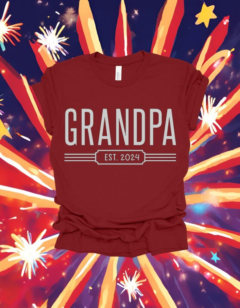 'Grandpa EST. 2024' Short Sleeve Shirt