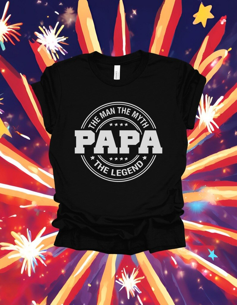 'PAPA THE MAN THE MYTH THE LEGEND' Short Sleeve Shirt!